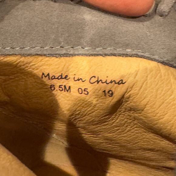 Jack Rogers Suede Gemma Stitched Ankle Bootie Charcoal Gray Size 6.5M NWOB - Picture 7 of 9